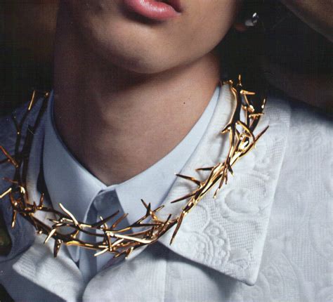 givenchy crystal pendant necklace|Givenchy crown of thorns necklace.